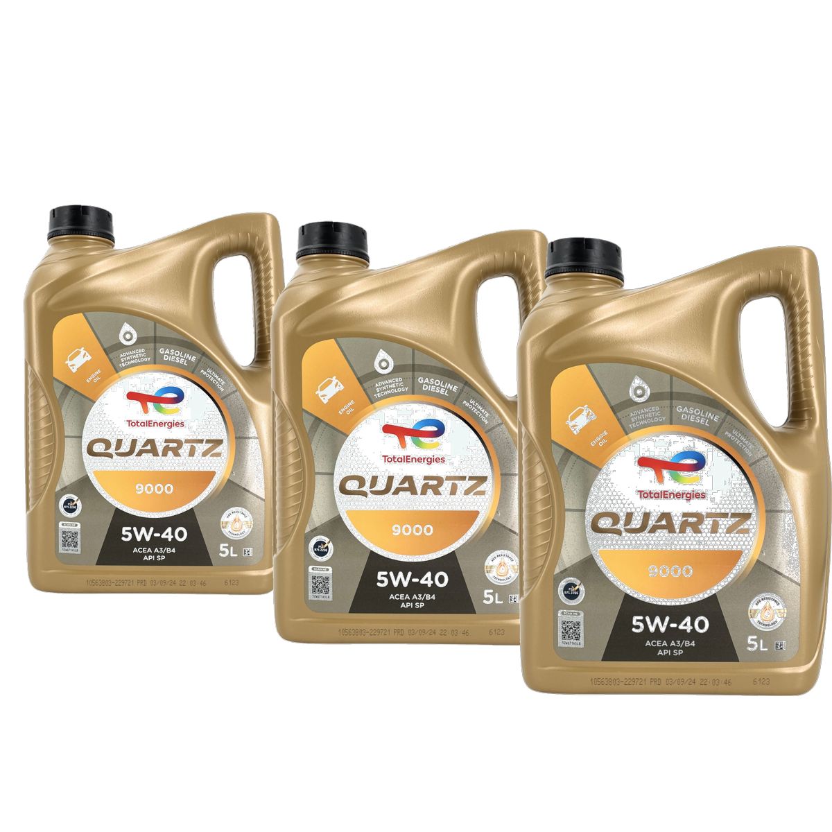 Total Quartz 9000 Energy 5W-40 3x5 Liter