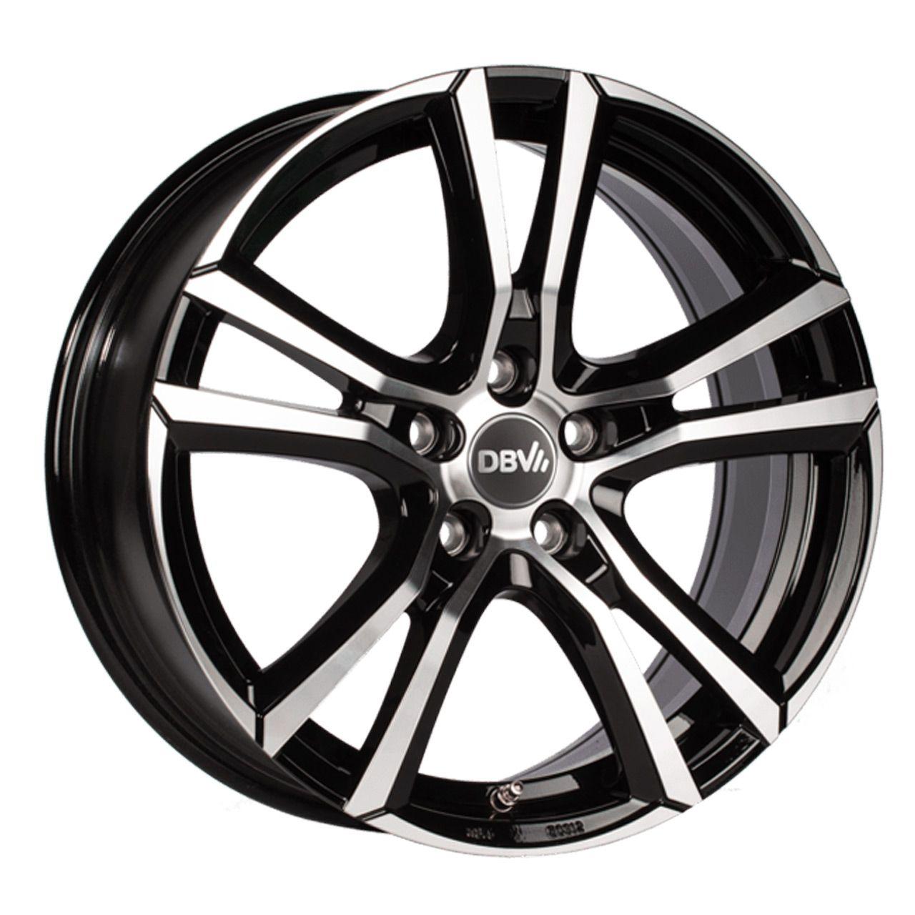 DBV ANDORRA schwarz glänzend frontpoliert 8.0Jx18 5x108 ET40