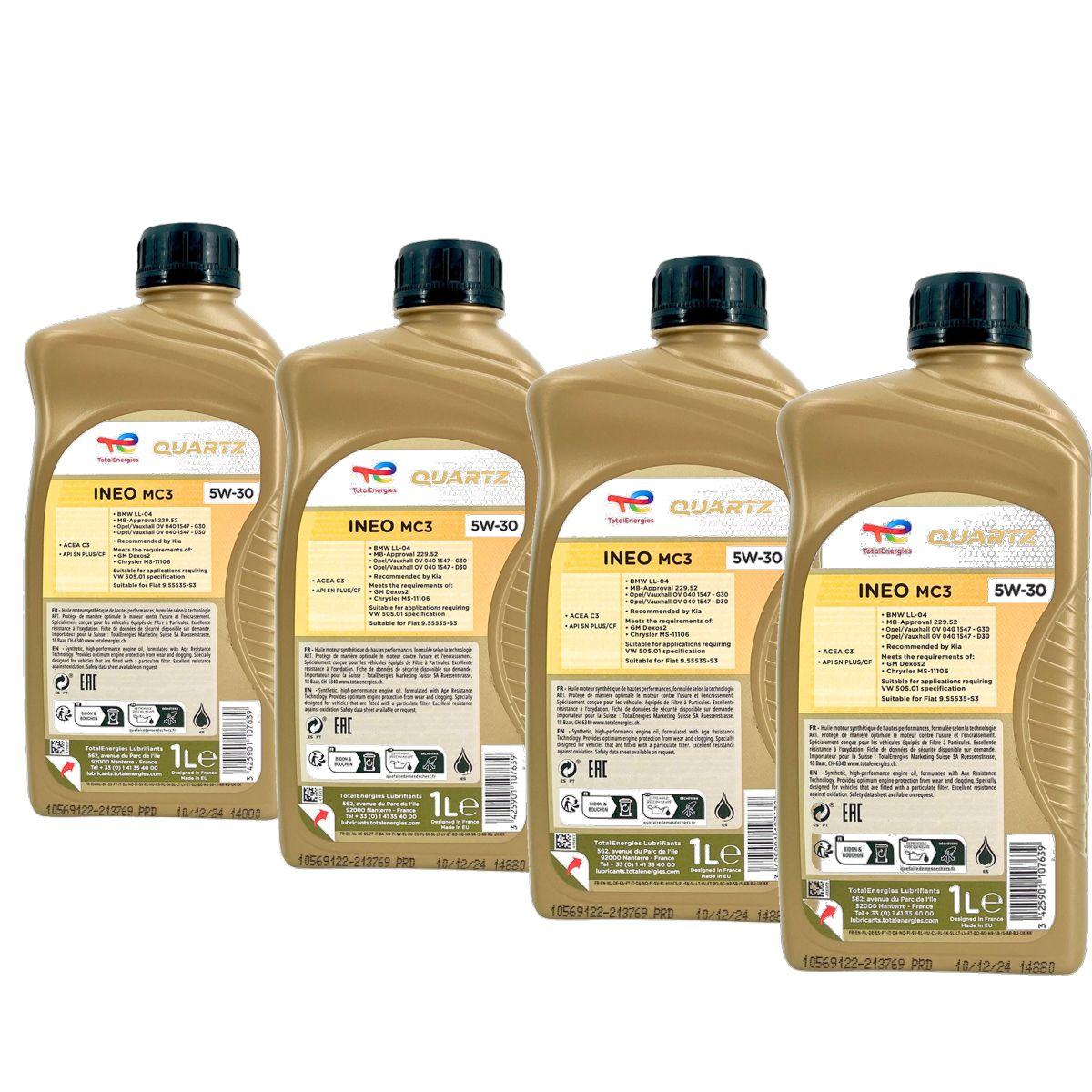 Total Quartz Ineo MC3 5W-30 4x1 Liter