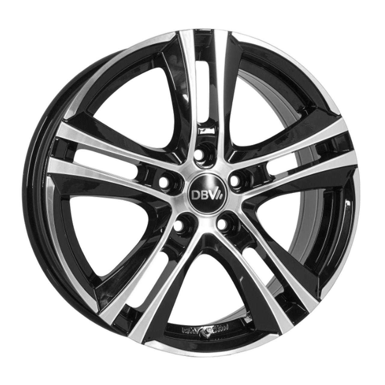 DBV ANDORRA II schwarz glänzend frontpoliert 7.5Jx18 5x108 ET45