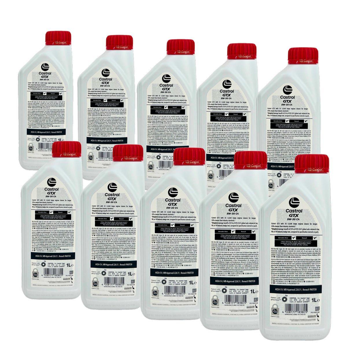 Castrol GTX 5W-30 C4 10x1 Liter