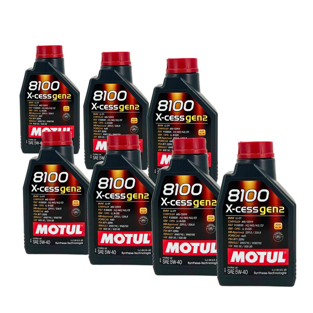 Motul 8100 X-cess GEN2 5W-40 7x1 Liter