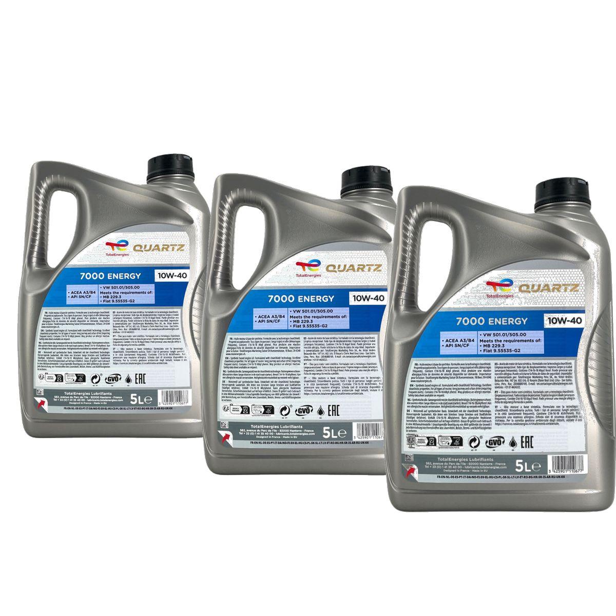 Total Quartz 7000 Energy 10W-40 3x5 Liter
