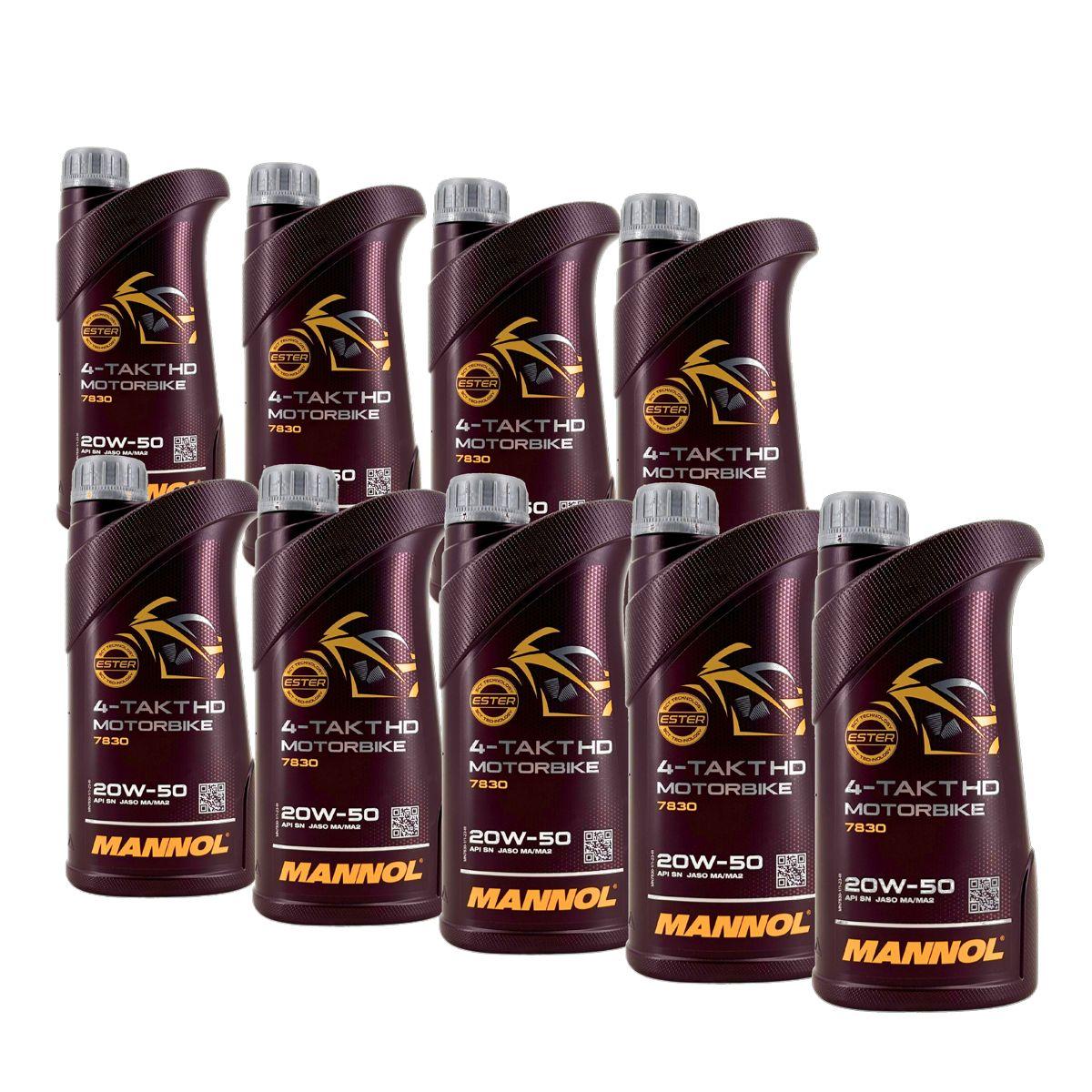 Mannol 4-Takt Motorbike HD 20W-50 9x1 Liter
