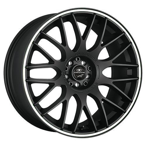 BARRACUDA KARIZZMA mattblack puresports color trim weiss 7.5Jx17 5x108+114.3 ET40