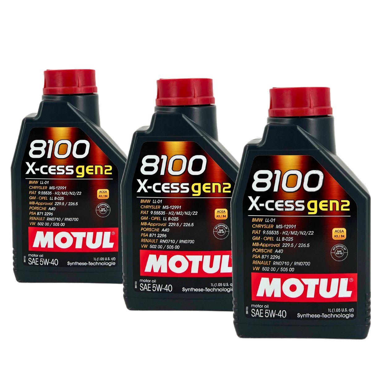 Motul 8100 X-cess GEN2 5W-40 3x1 Liter