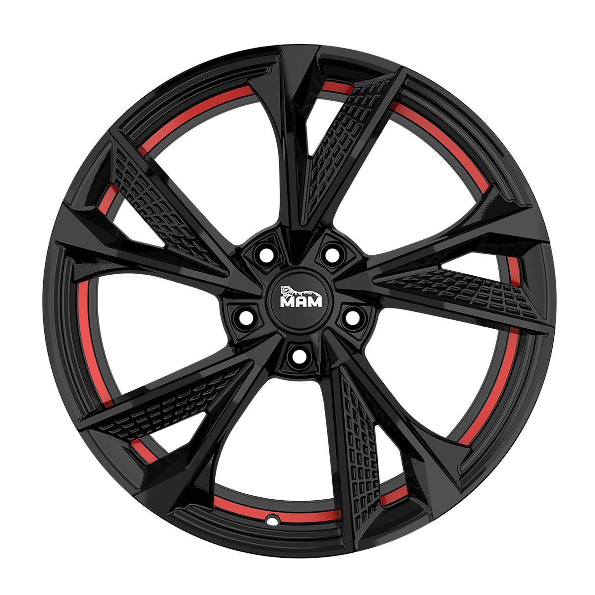 MAM WHEELS MAM RS6 black painted red inside 8.5Jx20 5x114.3 ET45
