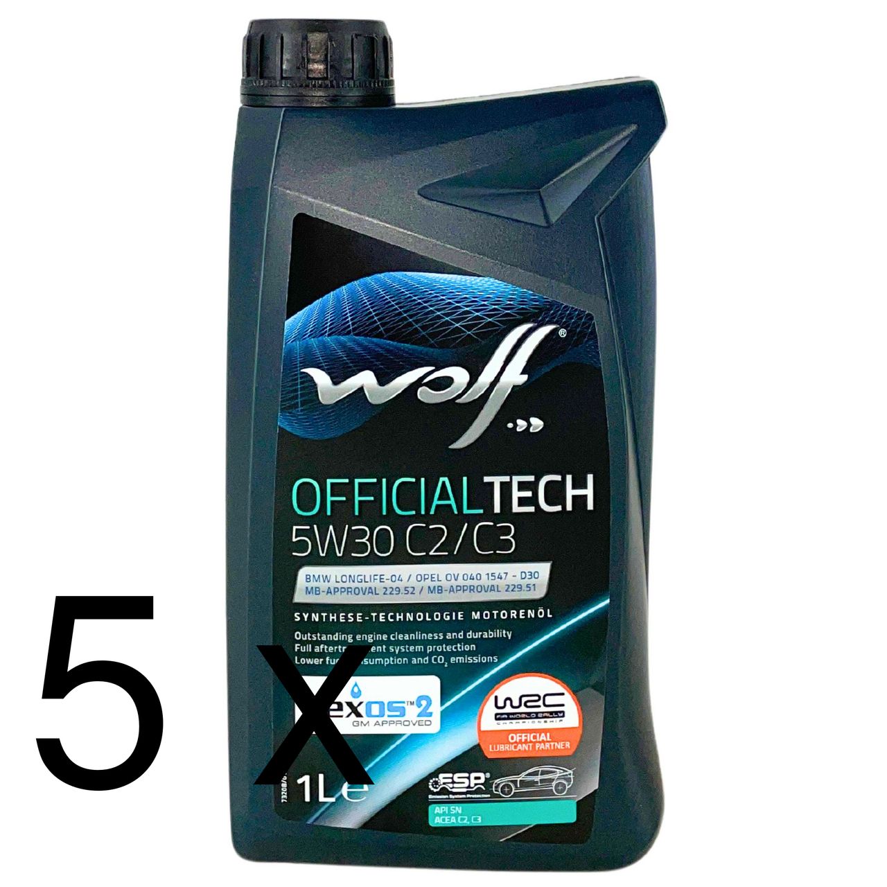 Wolf OfficialTech 5W-30 C2/C3 5x1 Liter Wolf OfficialTech 5W-30 C2/C3 5x1 Liter