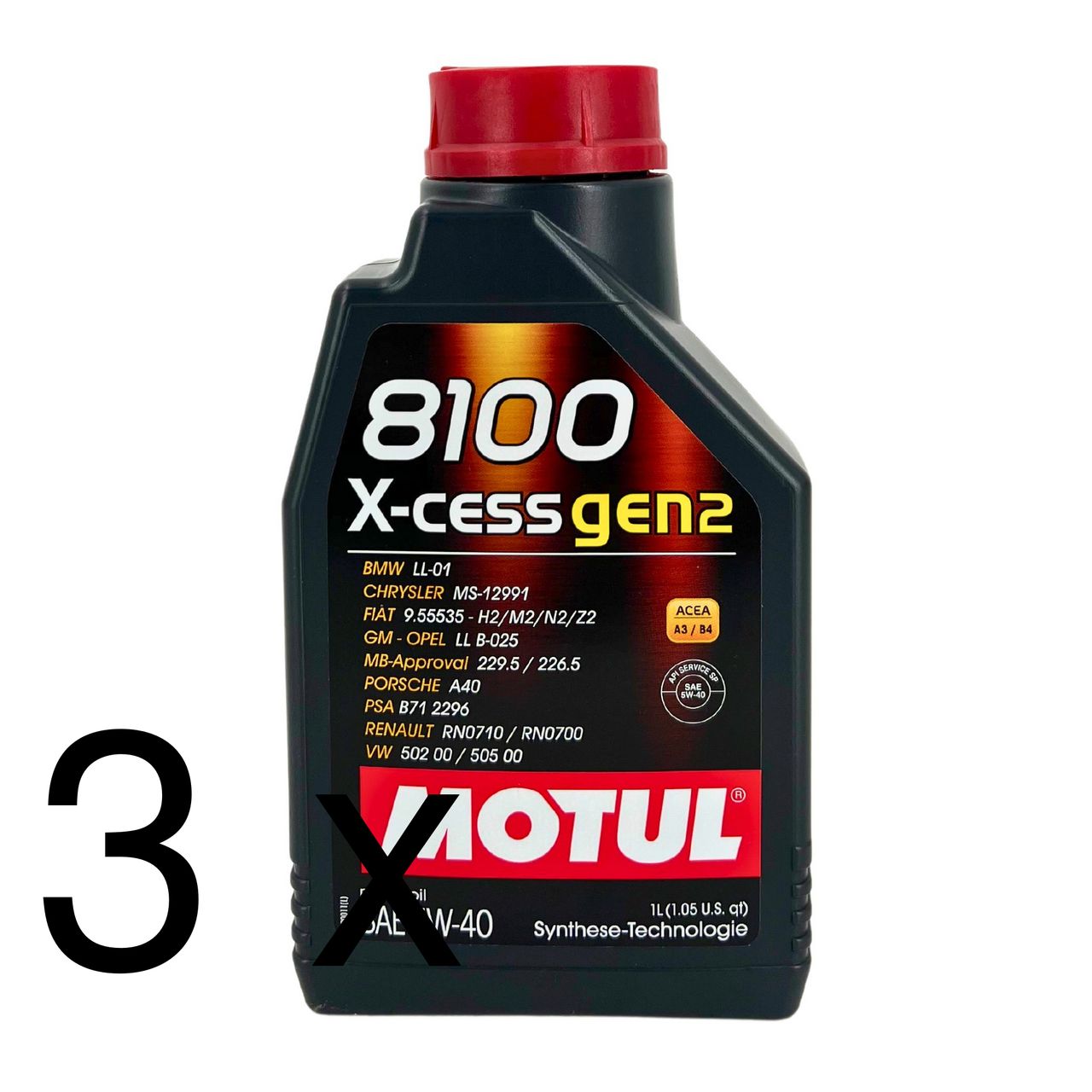 Motul 8100 X-cess GEN2 5W-40 3x1 Liter