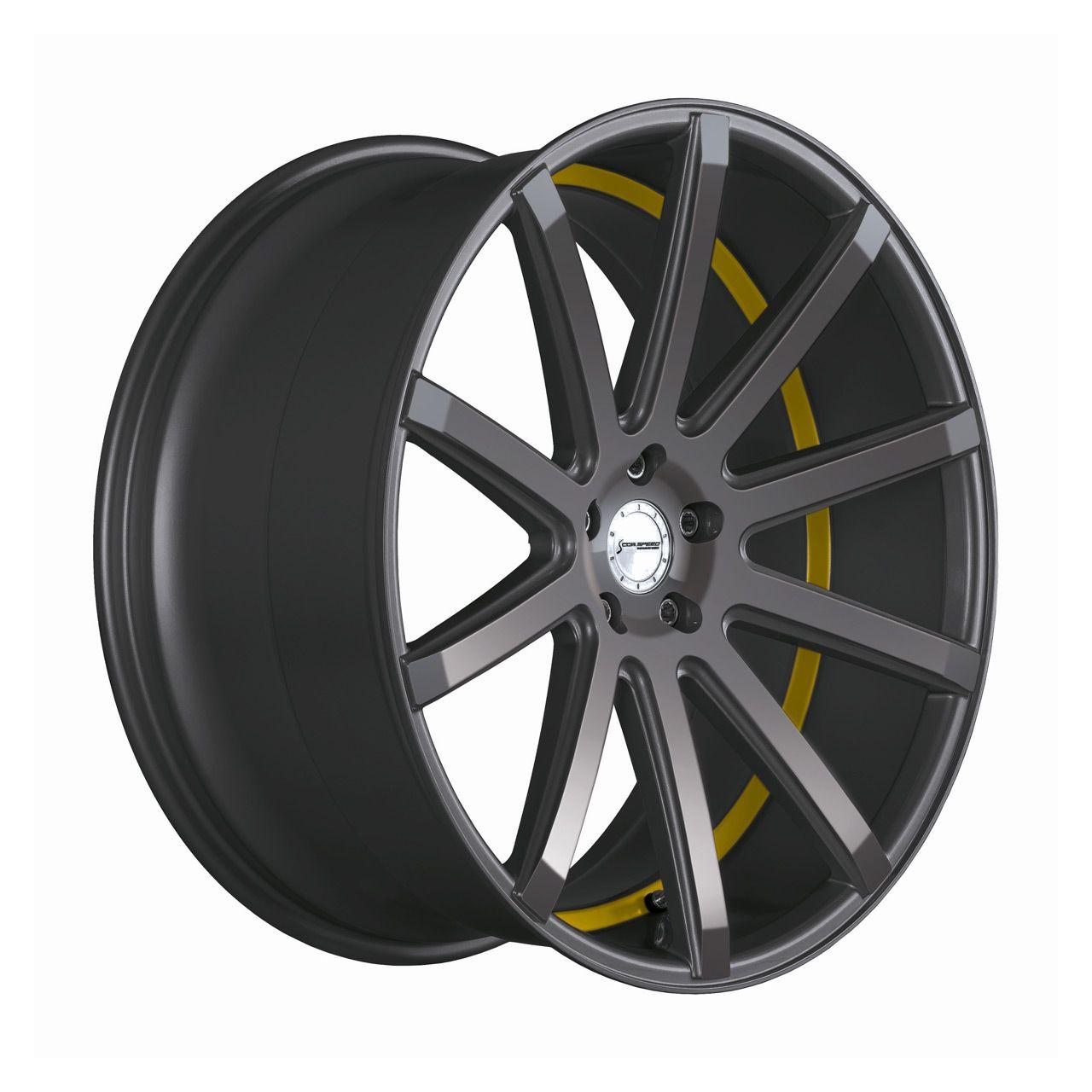 CORSPEED DEVILLE Gunmetal/ undercut Color Trim gelb 10.5Jx20 5x112 ET15