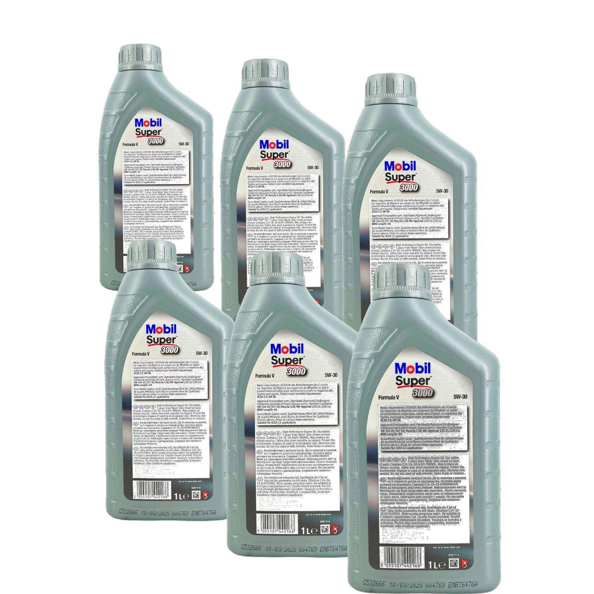 Mobil Super 3000 Formula V 5W-30 6x1 Liter