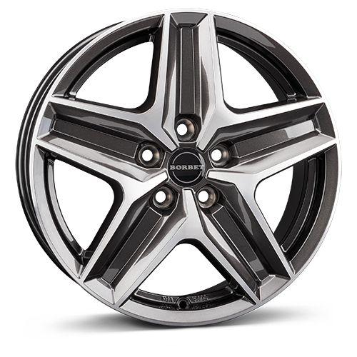 BORBET DESIGN CWZ mistral anthracite polished glossy 7.5Jx18 5x118 ET53