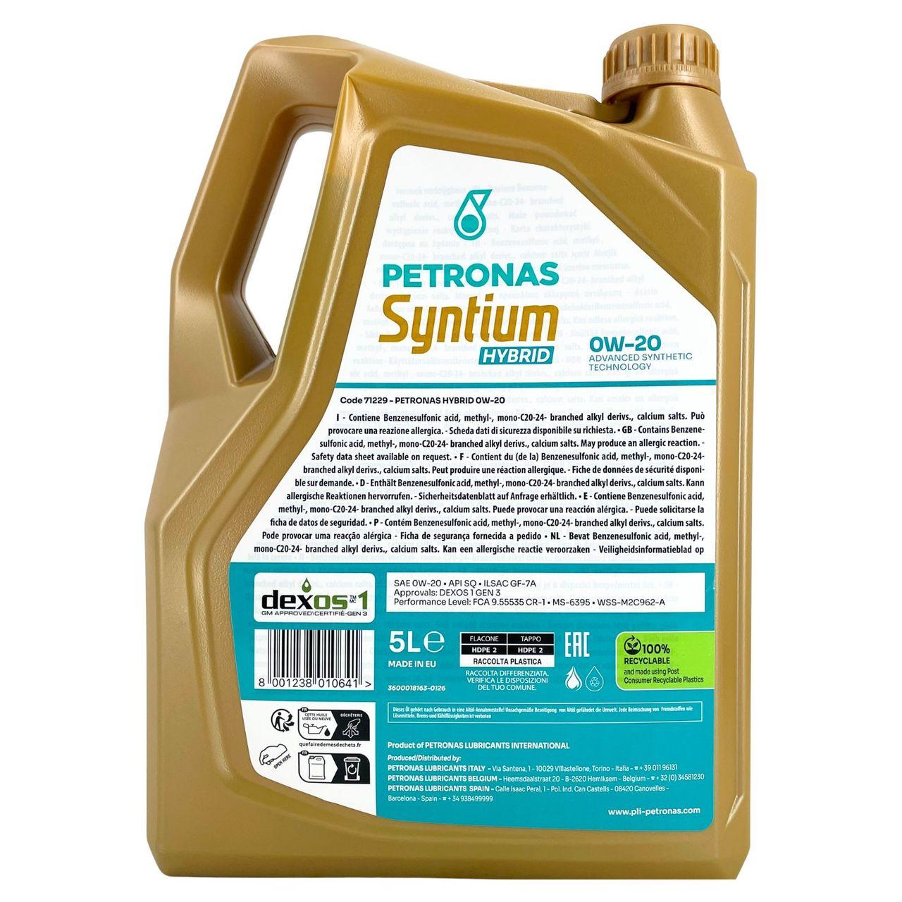 Petronas Syntium Hybrid 0W-20 5 Liter