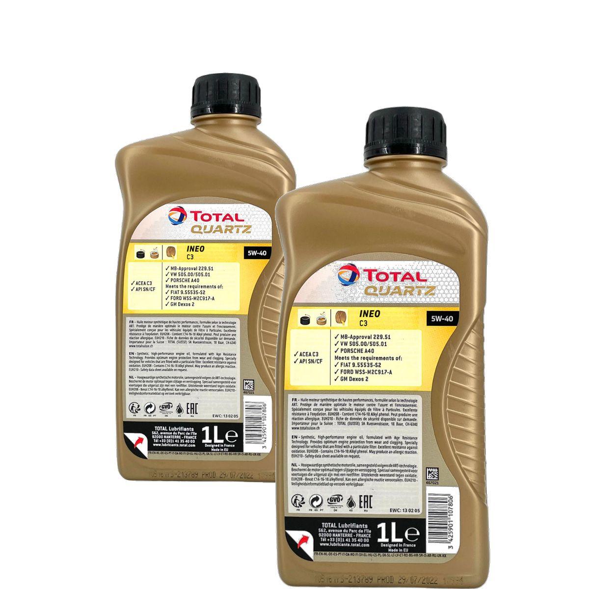 Total Quartz Ineo C3 5W-40 2x1 Liter
