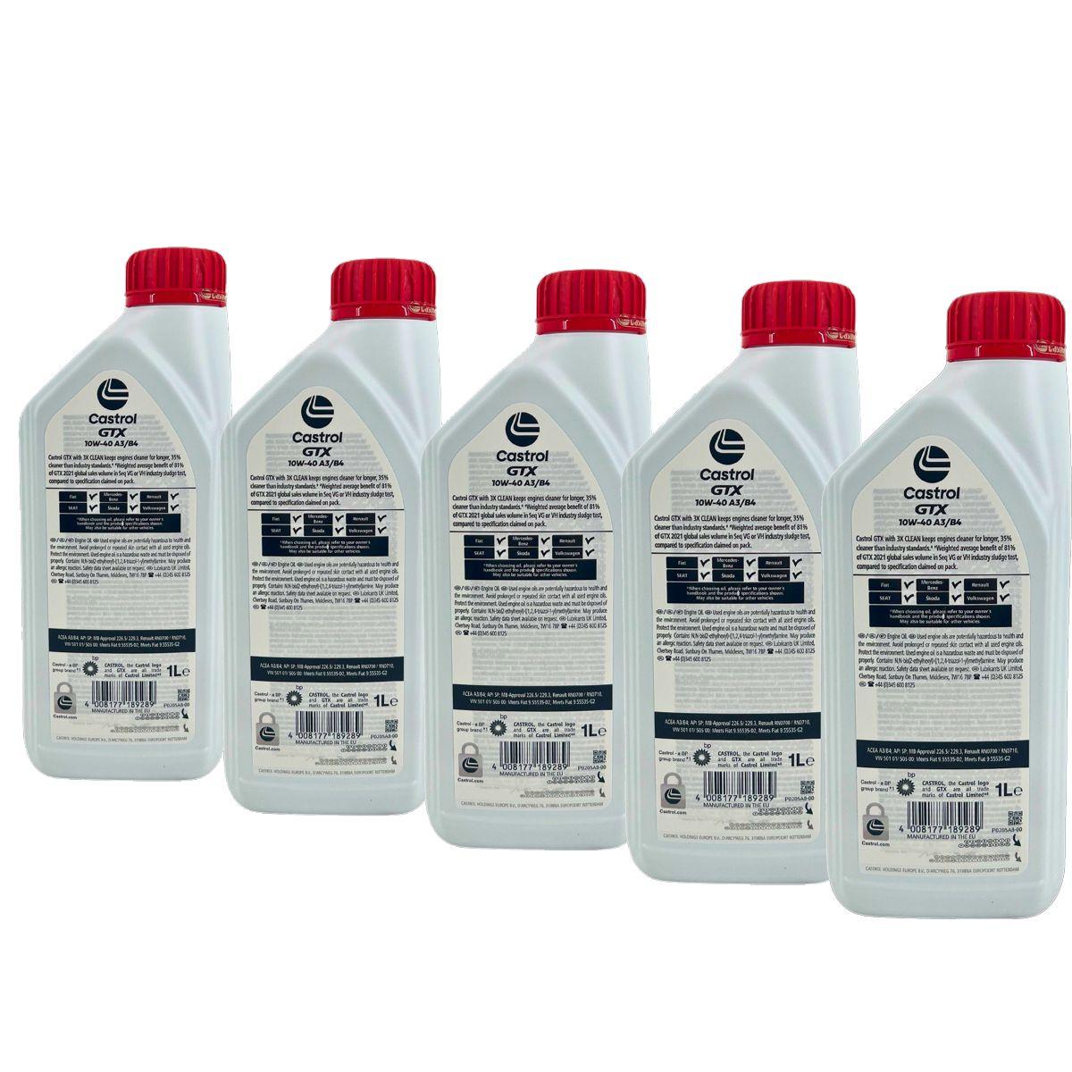 Castrol GTX 10W-40 A3/B4 5x1 Liter