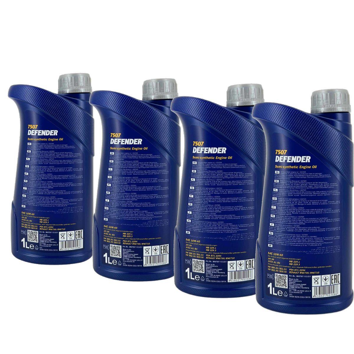 Mannol Defender 10W-40 4x1 Liter