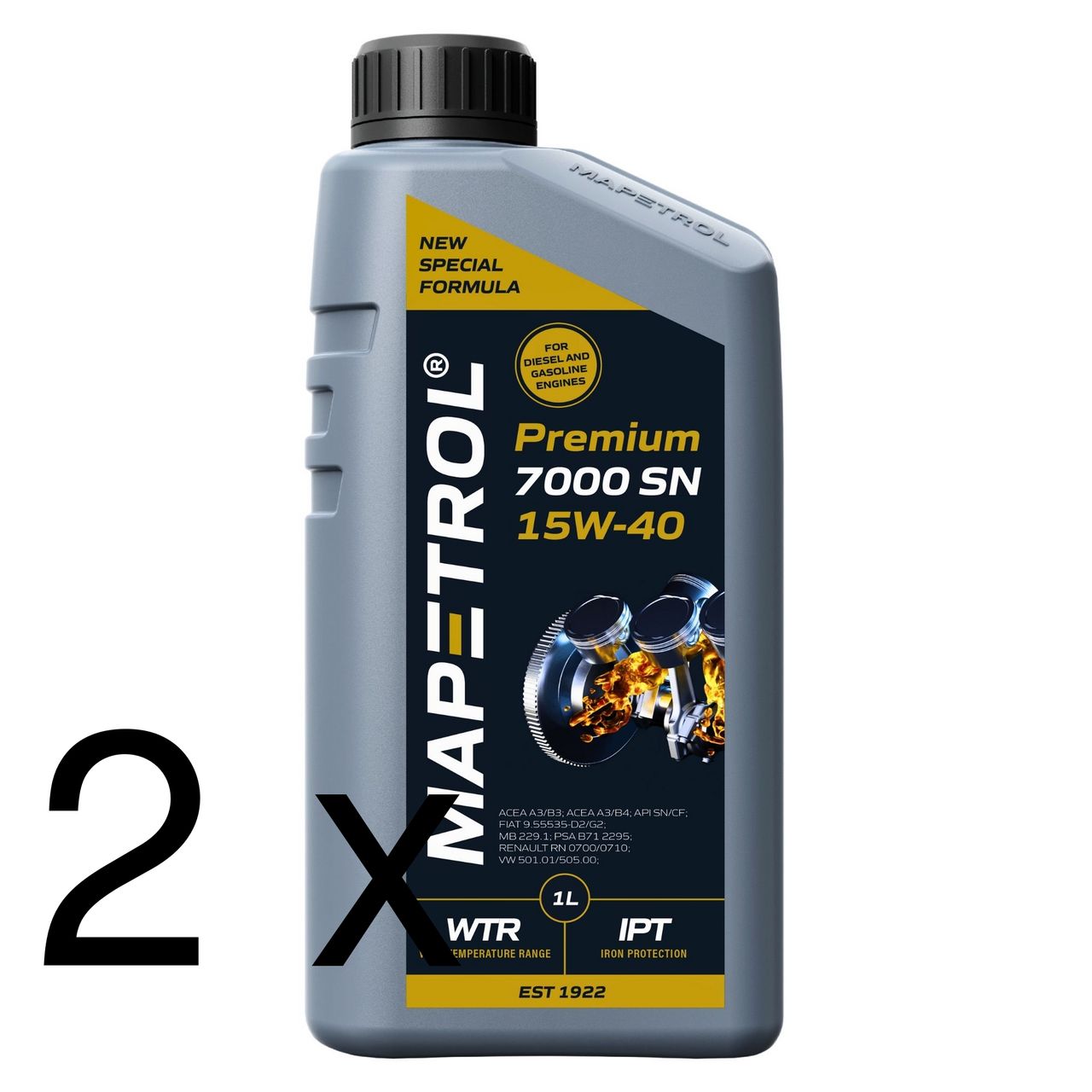 Mapetrol Premium 7000 SN 15W-40 2x1 Liter Mapetrol Premium 7000 SN 15W-40 2x1 Liter