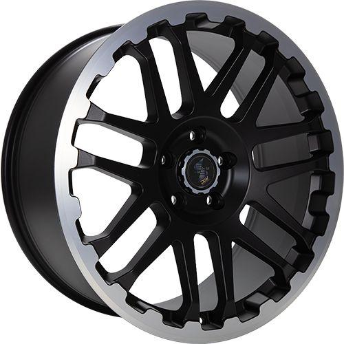 ETABETA COMBAT Black matt lip + cap polished 9.0Jx20 5x120 ET42