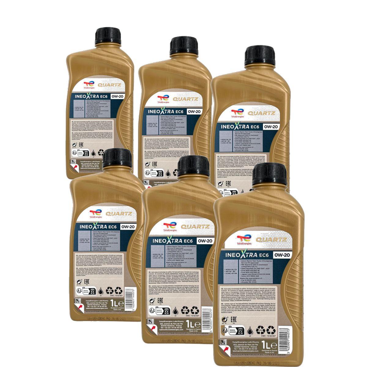 Total Quartz Ineo Xtra EC6 0W-20 6x1 Liter