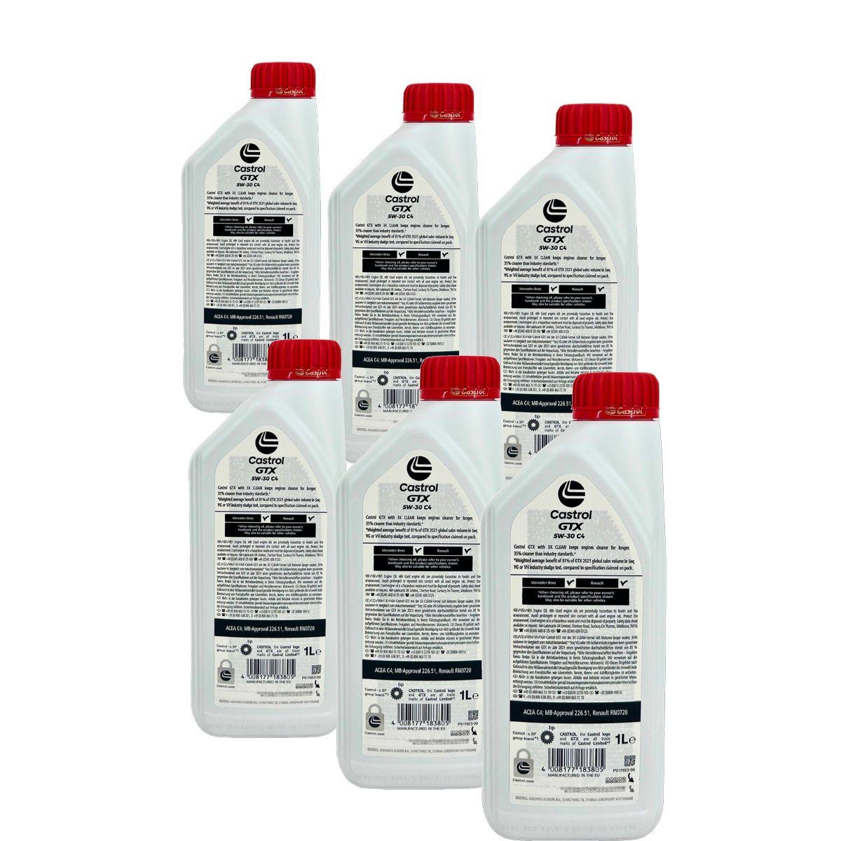 Castrol GTX 5W-30 C4 6x1 Liter