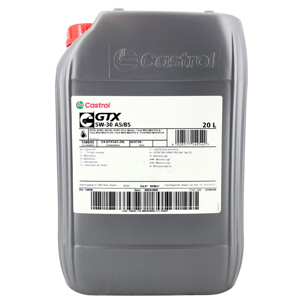 Castrol GTX 5W-30 A5/B5 20 Liter