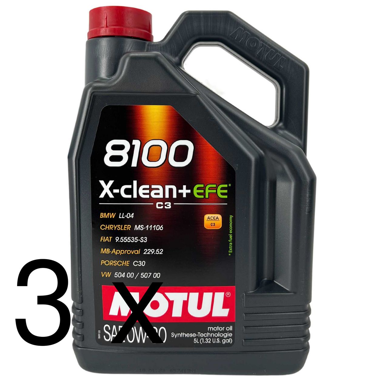 Motul 8100 X-Clean + EFE 0W-30 3x5 Liter