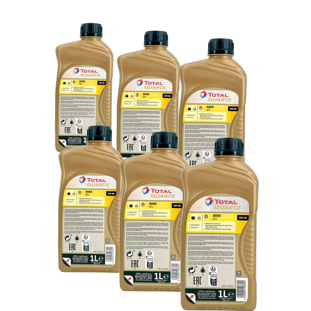 Total Quartz 9000 NFC 5W-30 6x1 Liter