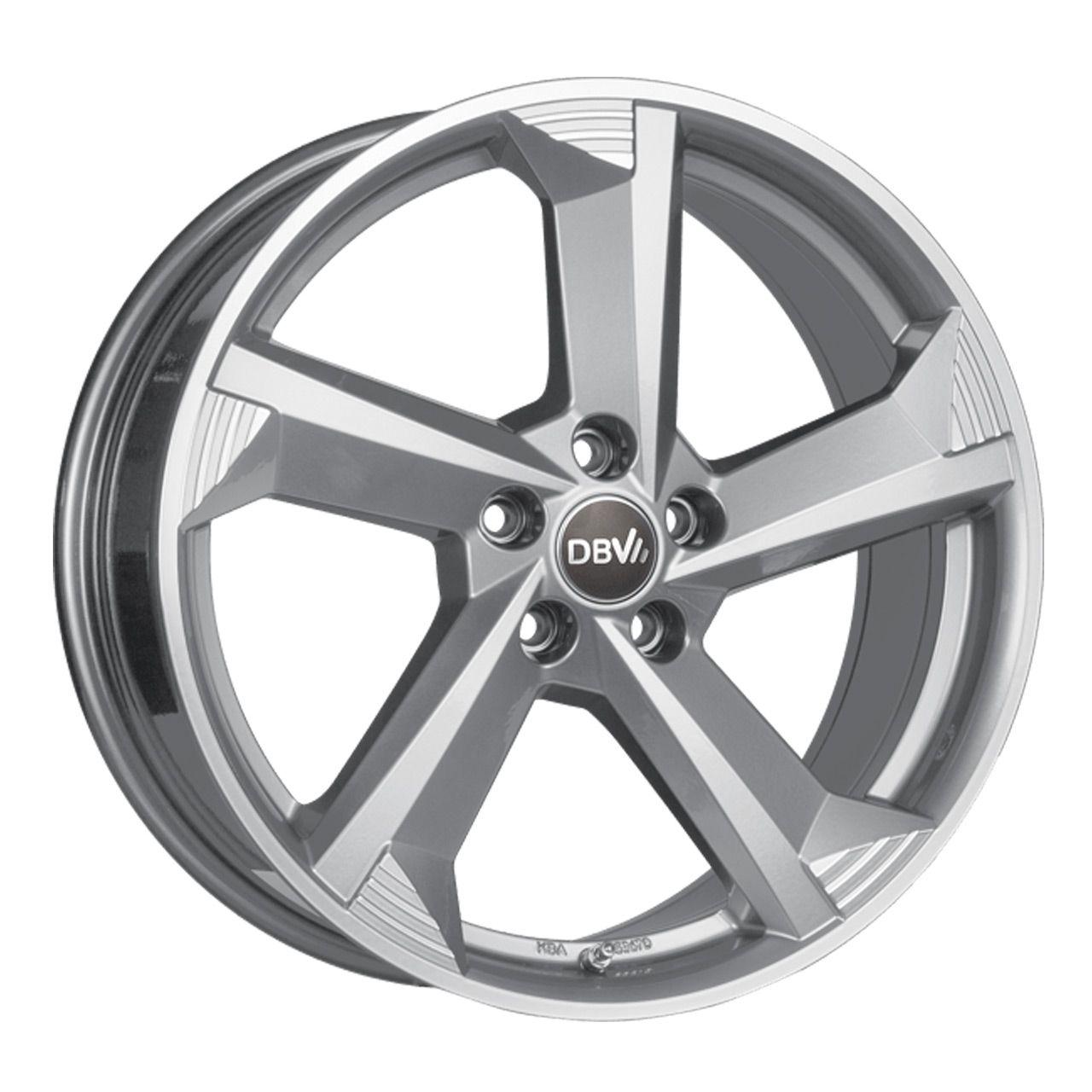 DBV TORINO III hyper silber front poliert 8.0Jx18 5x112 ET48