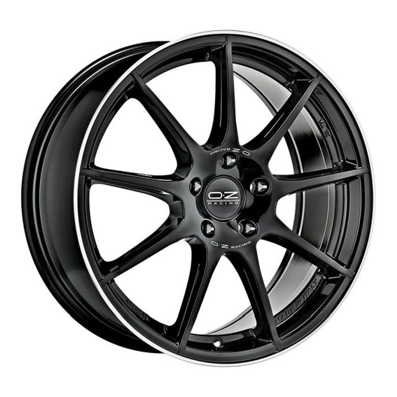 OZ VELOCE GT GLOSS BLACK D. CUT+SI 8.0Jx18 5x112 ET45
