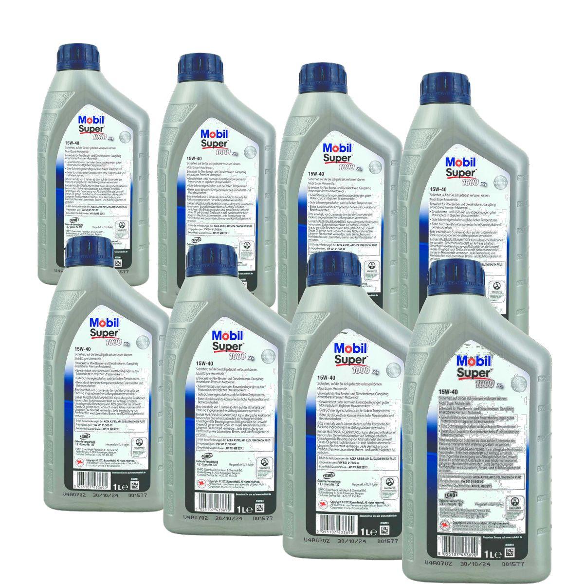 Mobil Super 1000 X1 15W-40 8x1 Liter