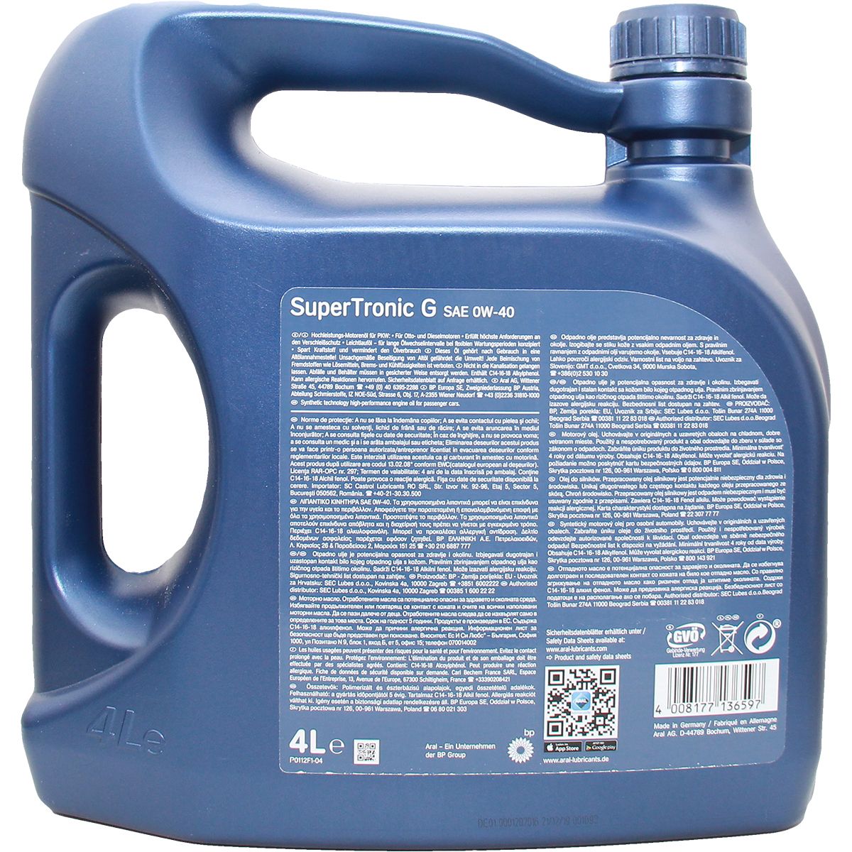 Aral SuperTronic G 0W-40 4 Liter