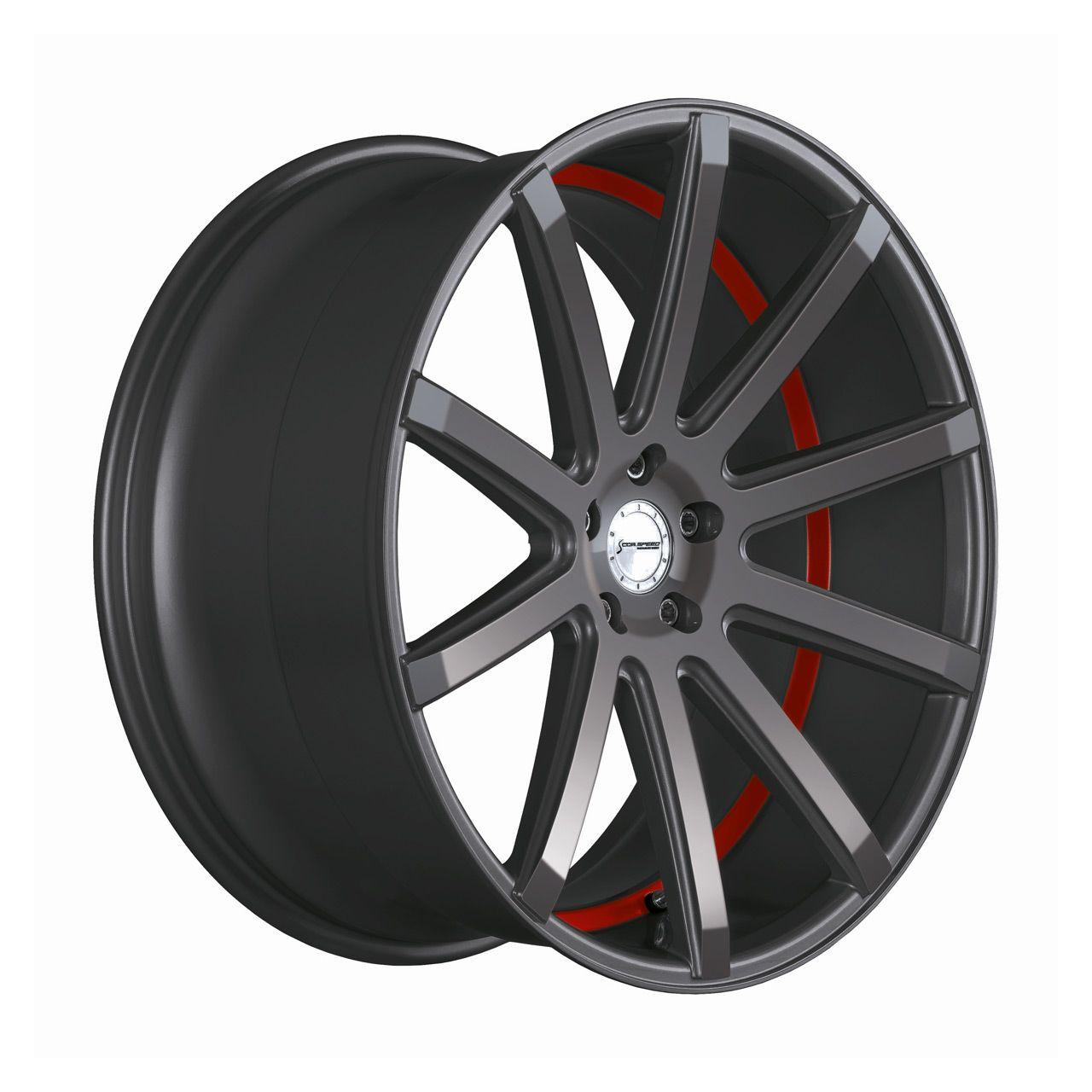 CORSPEED DEVILLE Gunmetal/ undercut Color Trim rot 10.5Jx20 5x112 ET15
