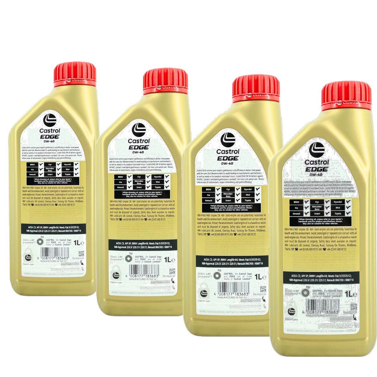 Castrol Edge 0W-40 4x1 Liter