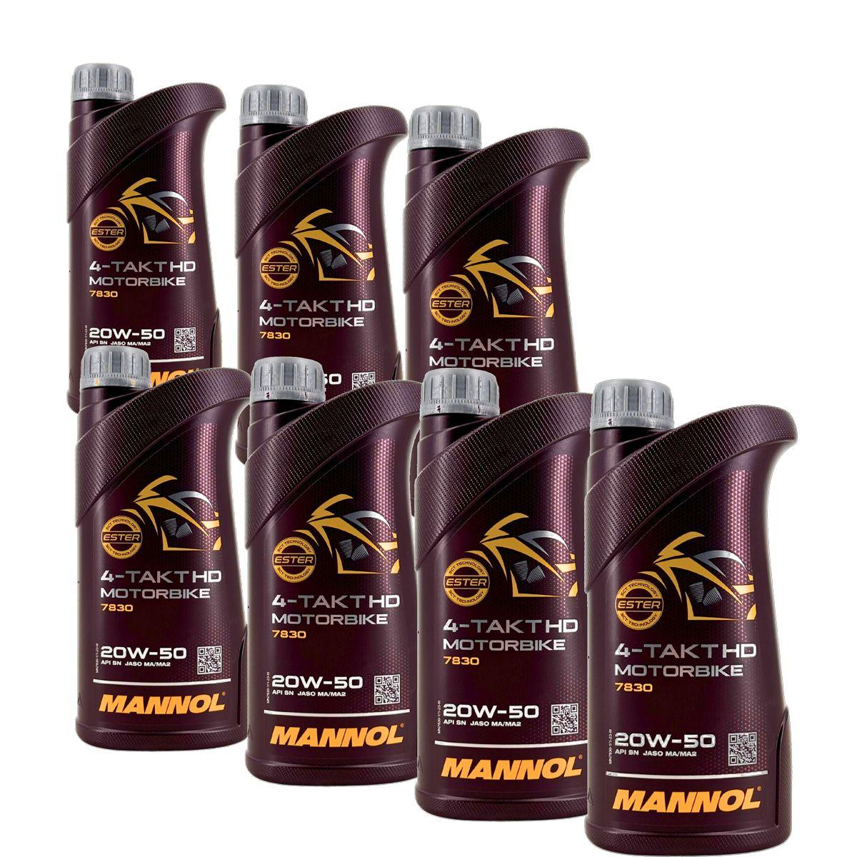 Mannol 4-Takt Motorbike HD 20W-50 7x1 Liter