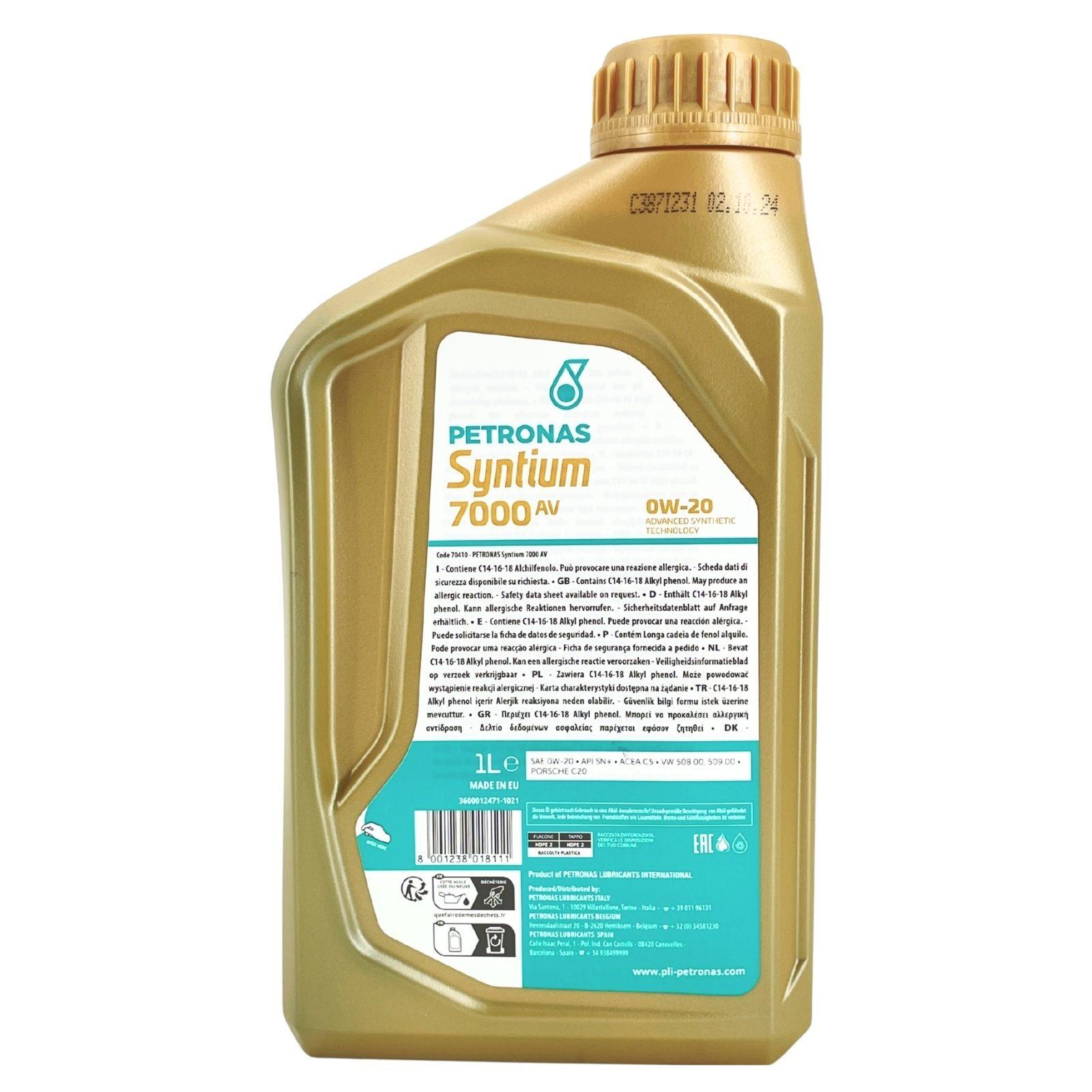 Petronas Syntium 7000 AV 0W-20 1 Liter