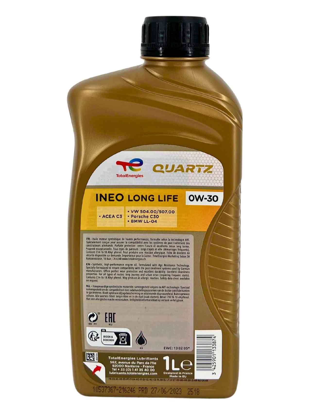 Total Quartz Ineo Long Life 0W-30 1 Liter
