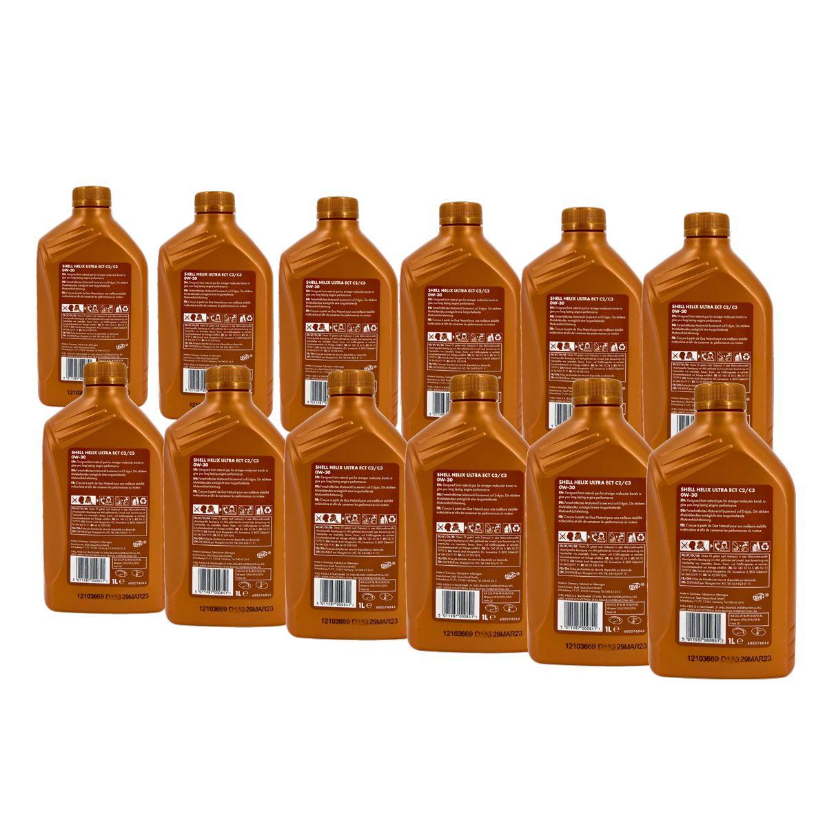 Shell Helix Ultra ECT C2 C3 0W-30 12x1 Liter