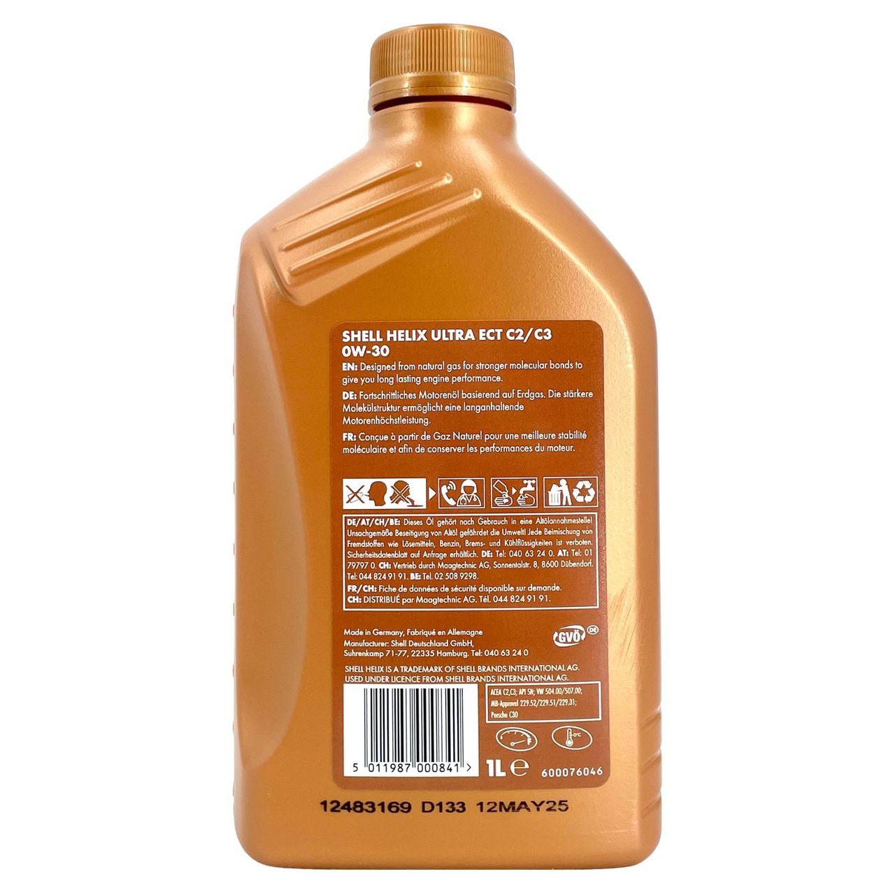 Shell Helix Ultra ECT C2 C3 0W-30 1 Liter
