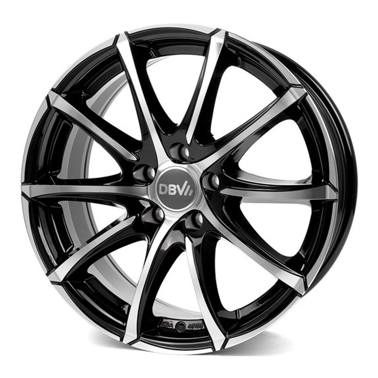 DBV TROPEZ schwarz glänzend frontpoliert 6.5Jx15 5x114.3 ET40