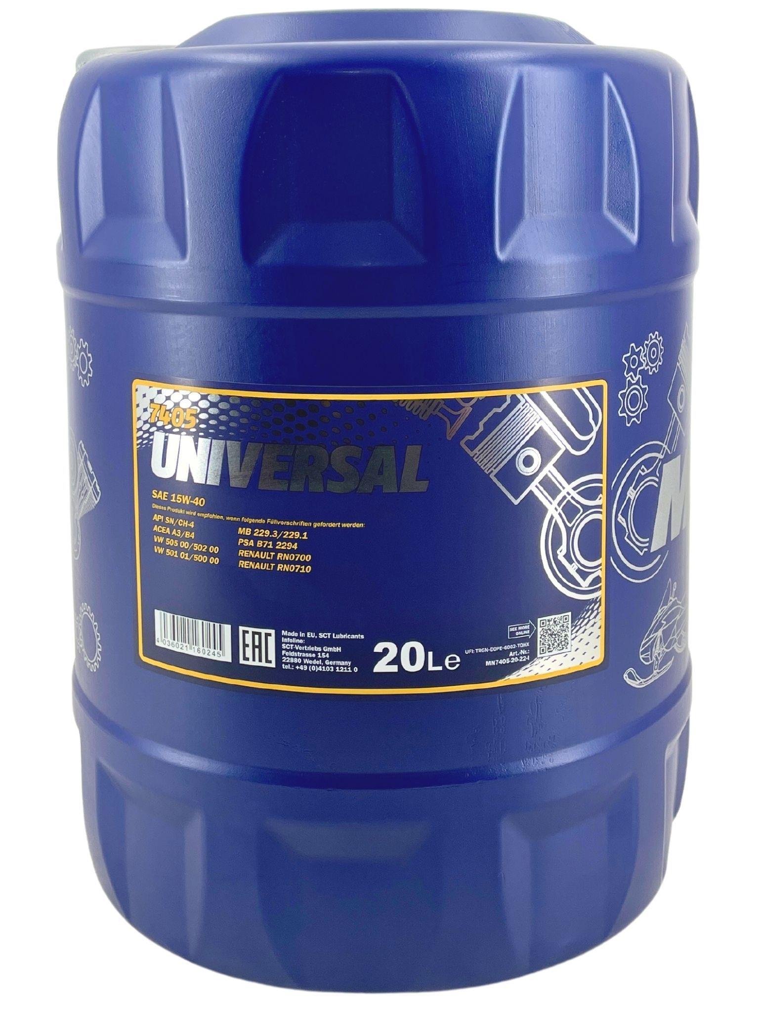 Mannol Universal 15W-40 20 Liter