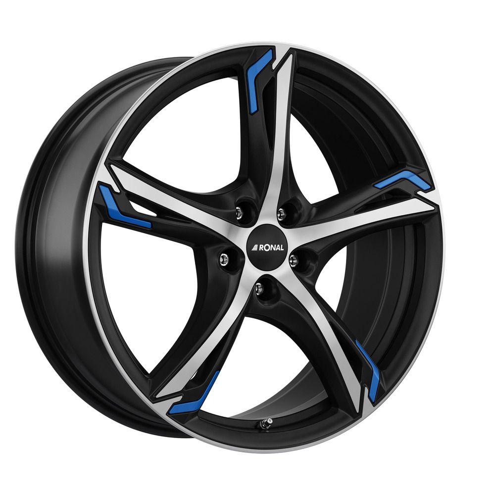 RONAL RONAL R62 BLUE jetblack-matt-frontkopiert 8.5Jx20 5x108 ET40