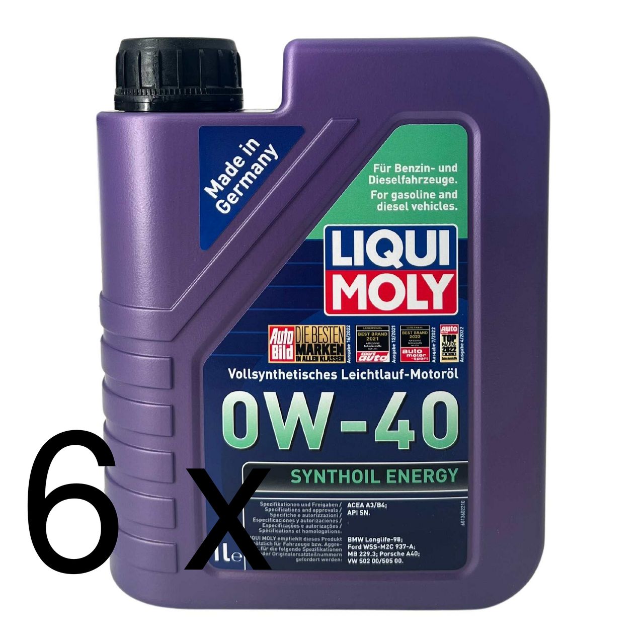 Liqui Moly Synthoil Energy 0W-40 6x1 Liter Liqui Moly Synthoil Energy 0W-40 6x1 Liter