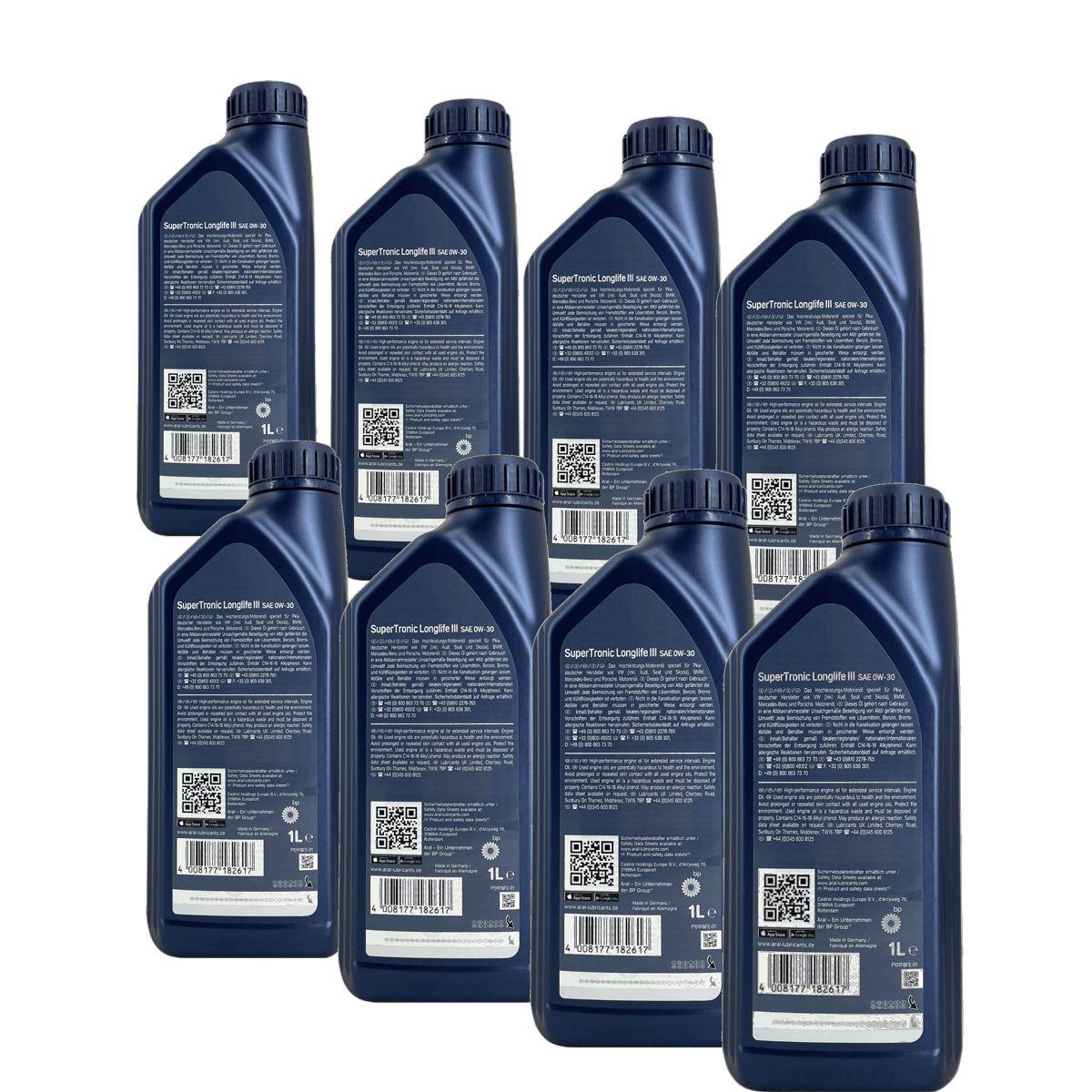 Aral SuperTronic LL III/3 0W-30 8x1 Liter