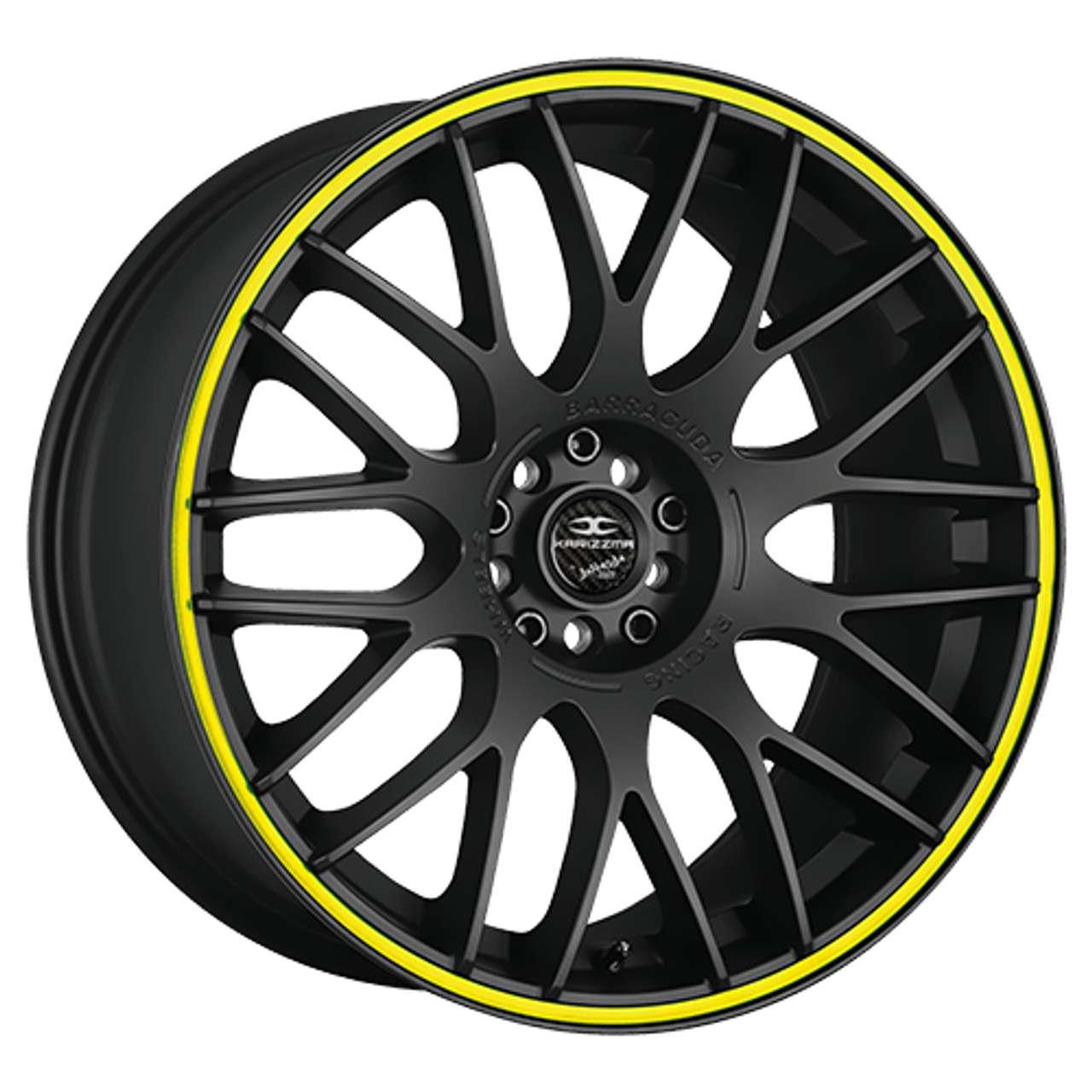 BARRACUDA KARIZZMA mattblack-polished color trim gelb 8.0Jx18 4x100+108 ET33