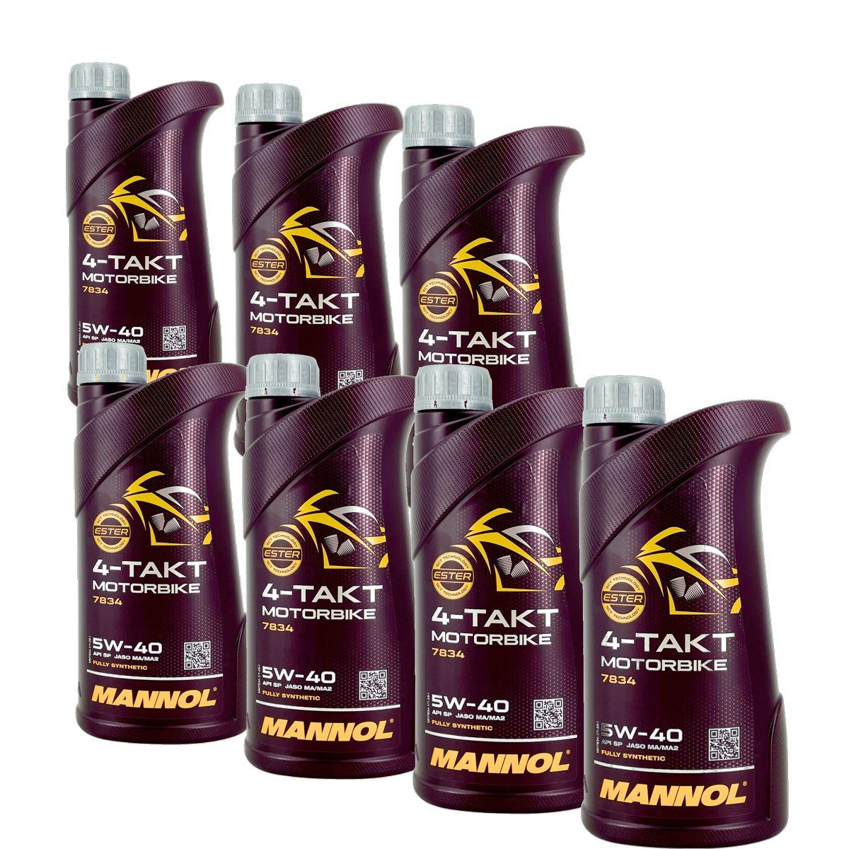 Mannol 4-Takt Motorbike 5W-40 7x1 Liter