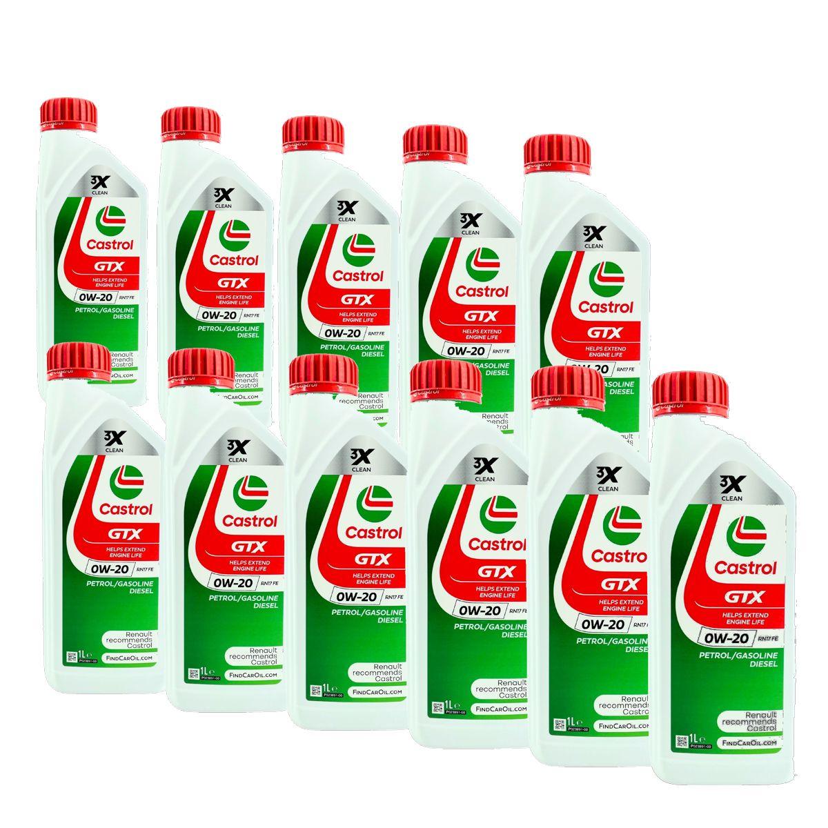 Castrol GTX 0W-20 RN17 FE 11x1 Liter
