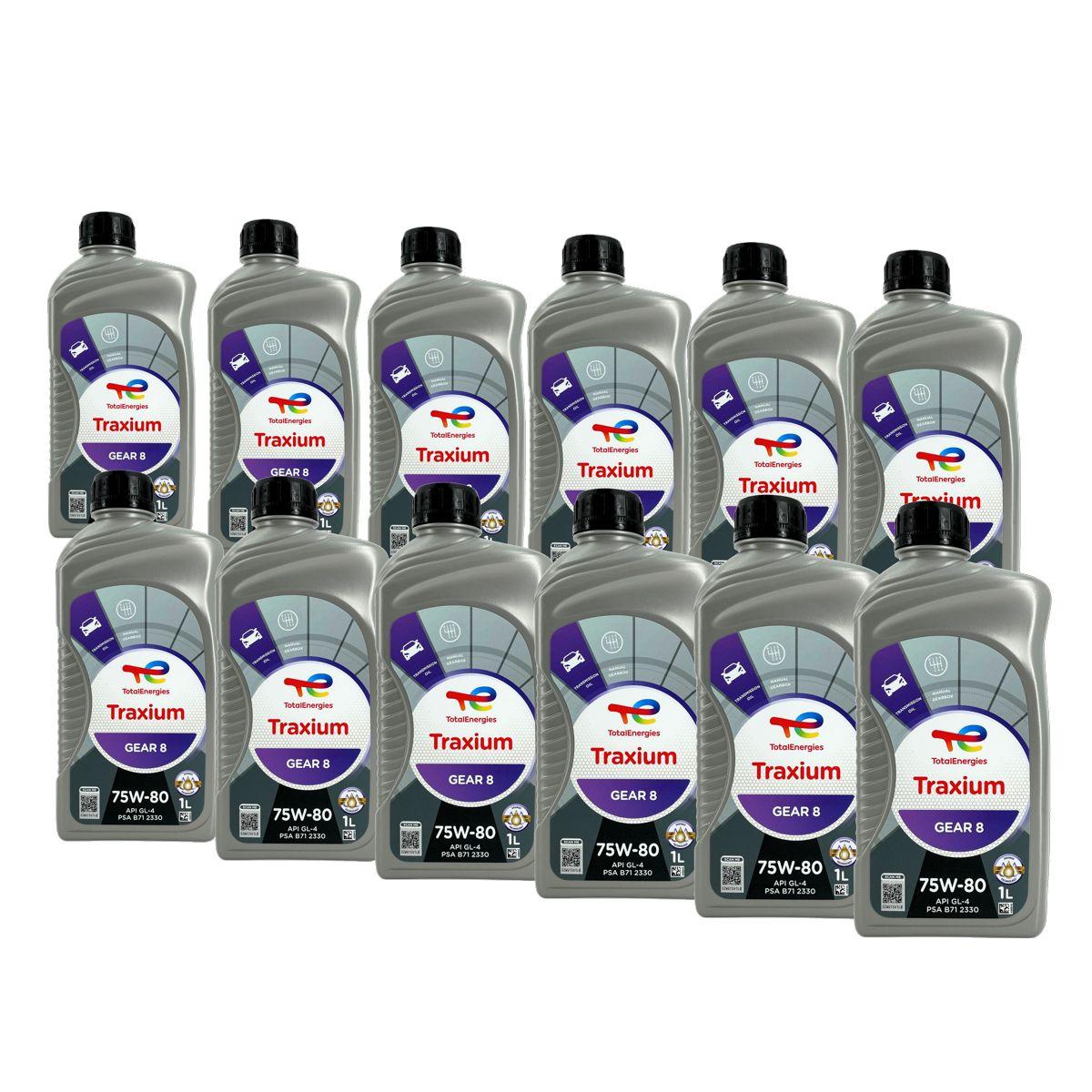 Total Traxium Gear 8 75W-80 12x1 Liter