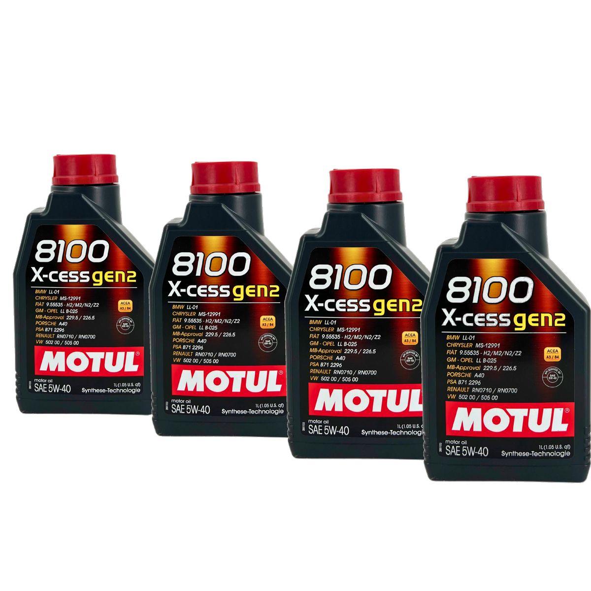 Motul 8100 X-cess GEN2 5W-40 4x1 Liter