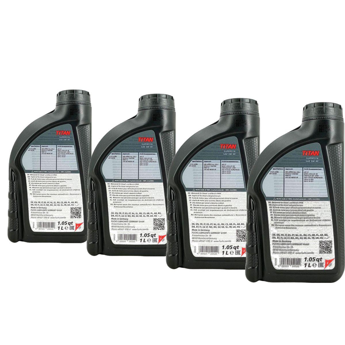 Fuchs Titan Supersyn 5W-40 4x1 Liter