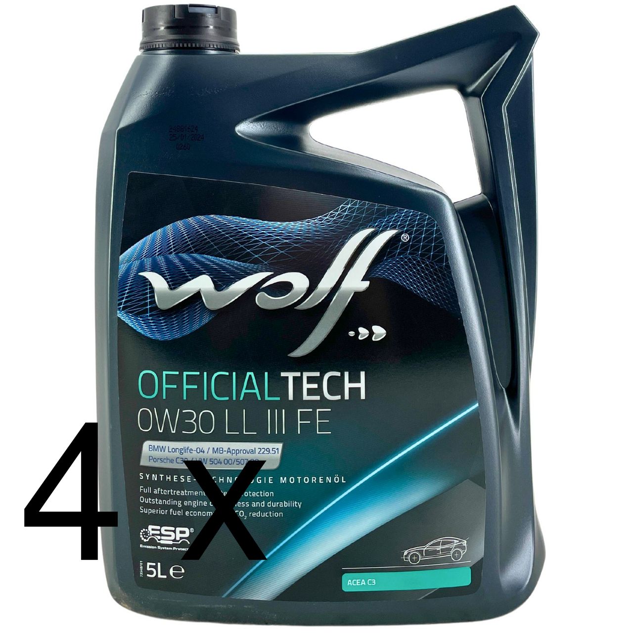 Wolf OfficialTech 0W-30 LL III FE 4x5 Liter